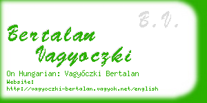 bertalan vagyoczki business card